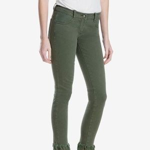 Max Studio London Frayed-Hem Skinny Jeans